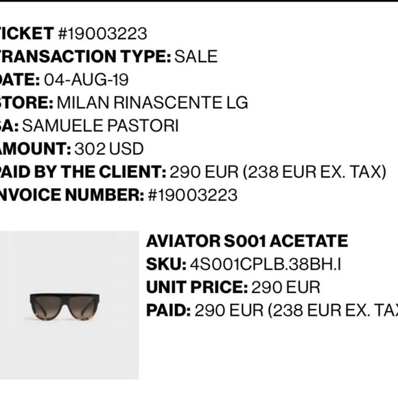 Celine Sunglasses - Picture 3 of 5